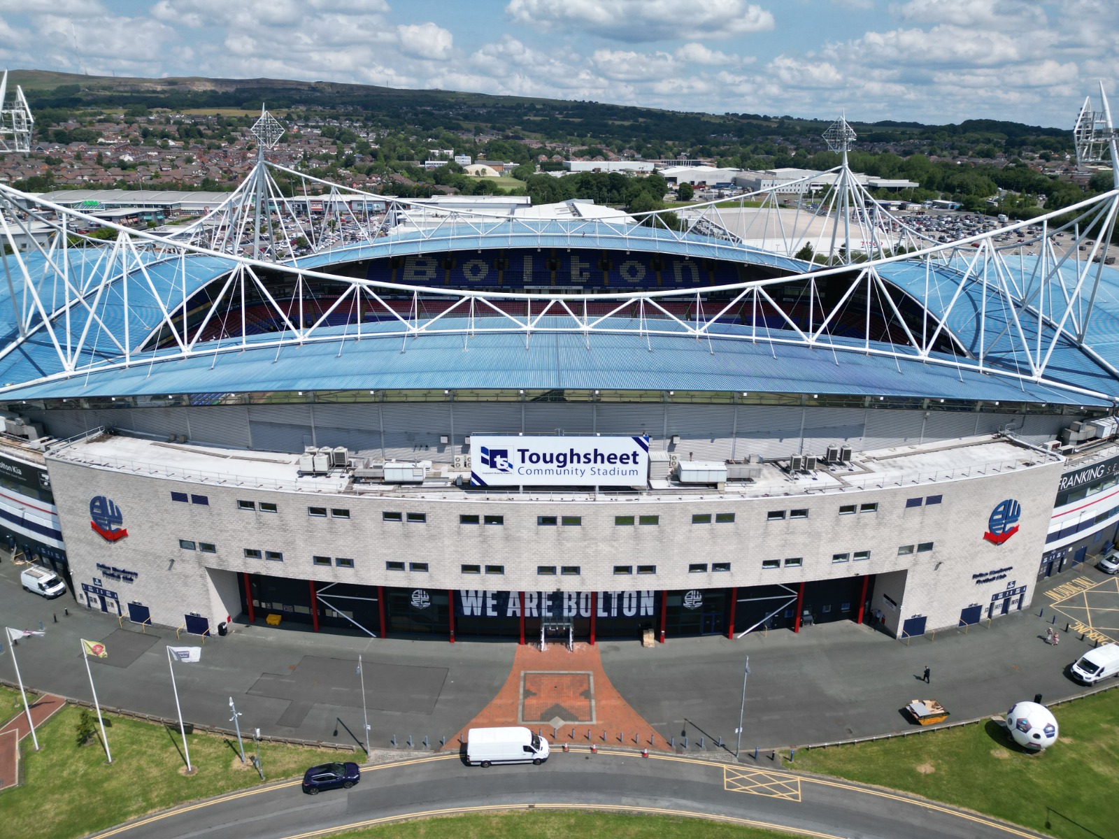 Toughsheet Stadium aerial shot