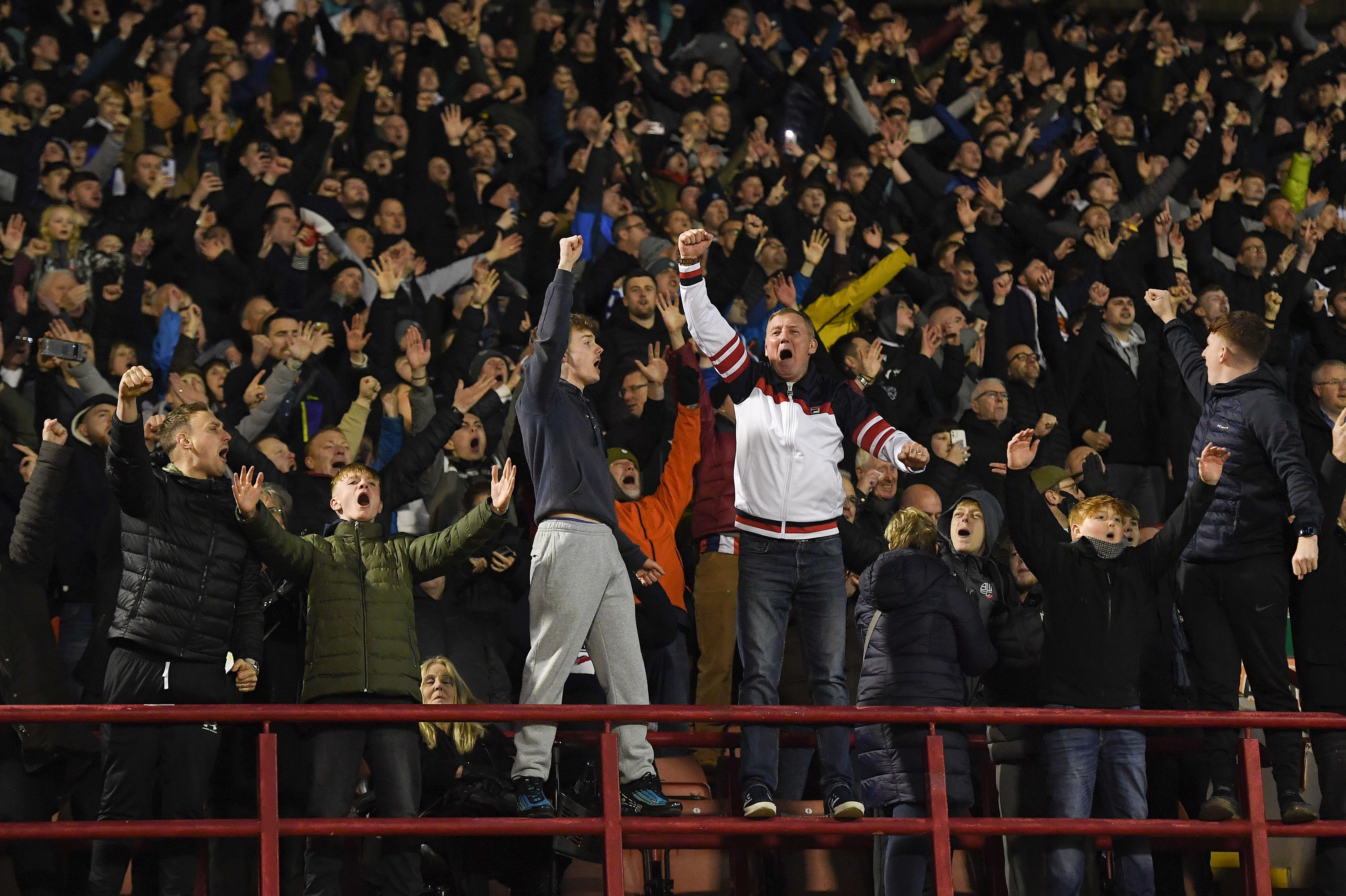 Fans celebrate Barnsley