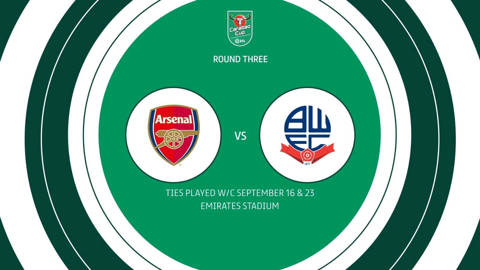 Wanderers Head To Arsenal In Carabao Cup | Bolton Wanderers FC