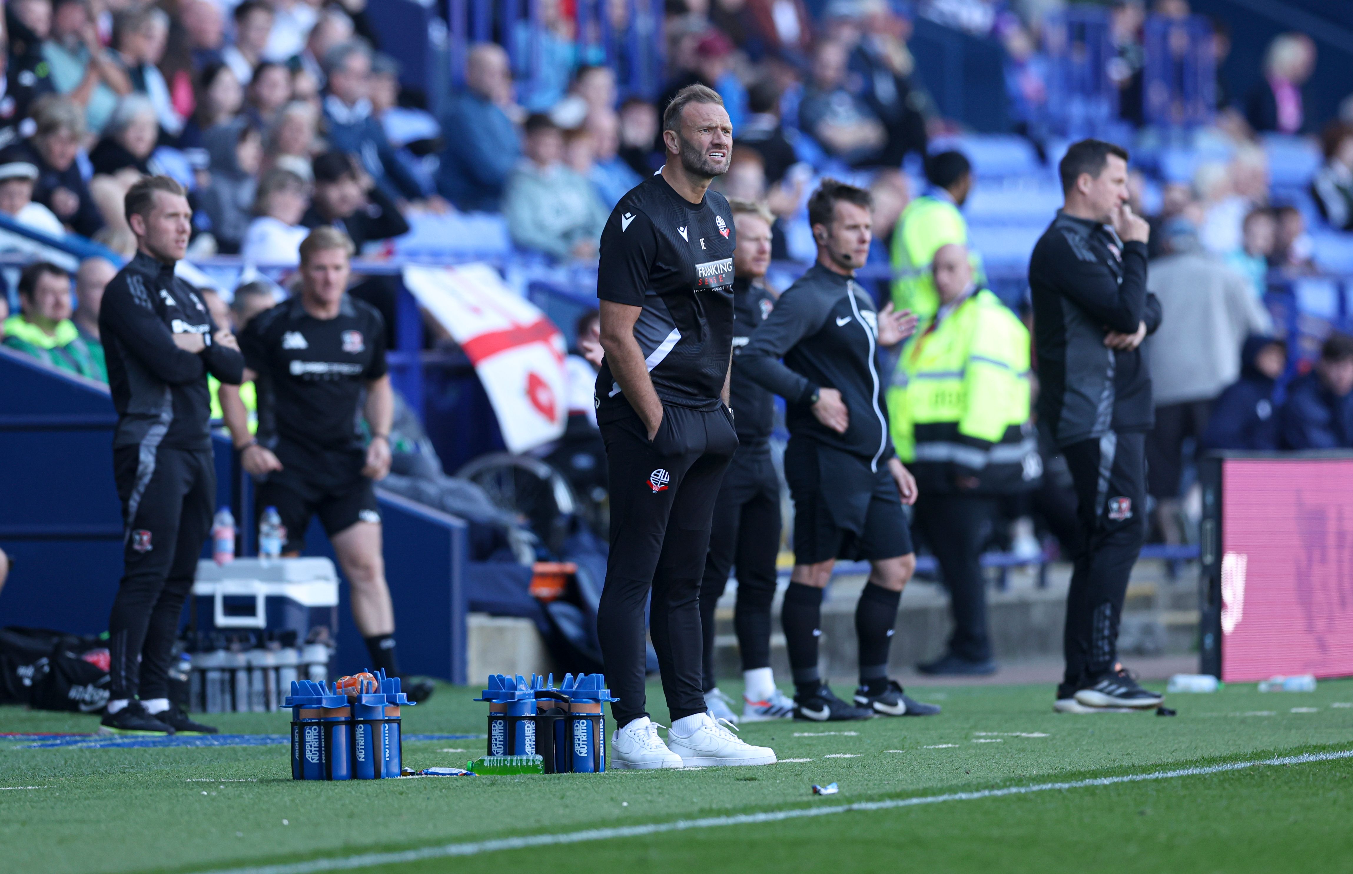 Ian Evatt touchline look Exeter