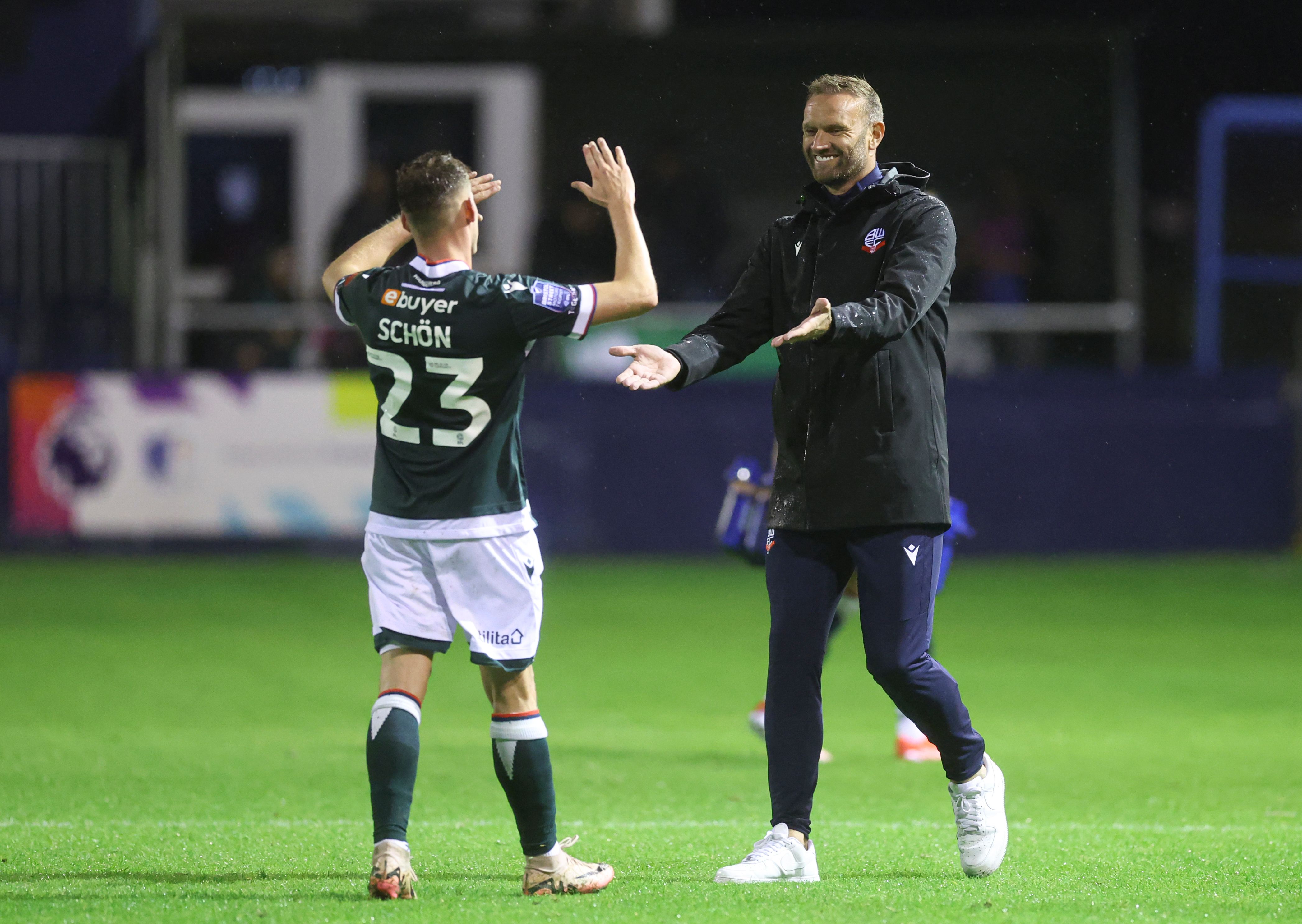 Ian Evatt Schon celebration Barrow