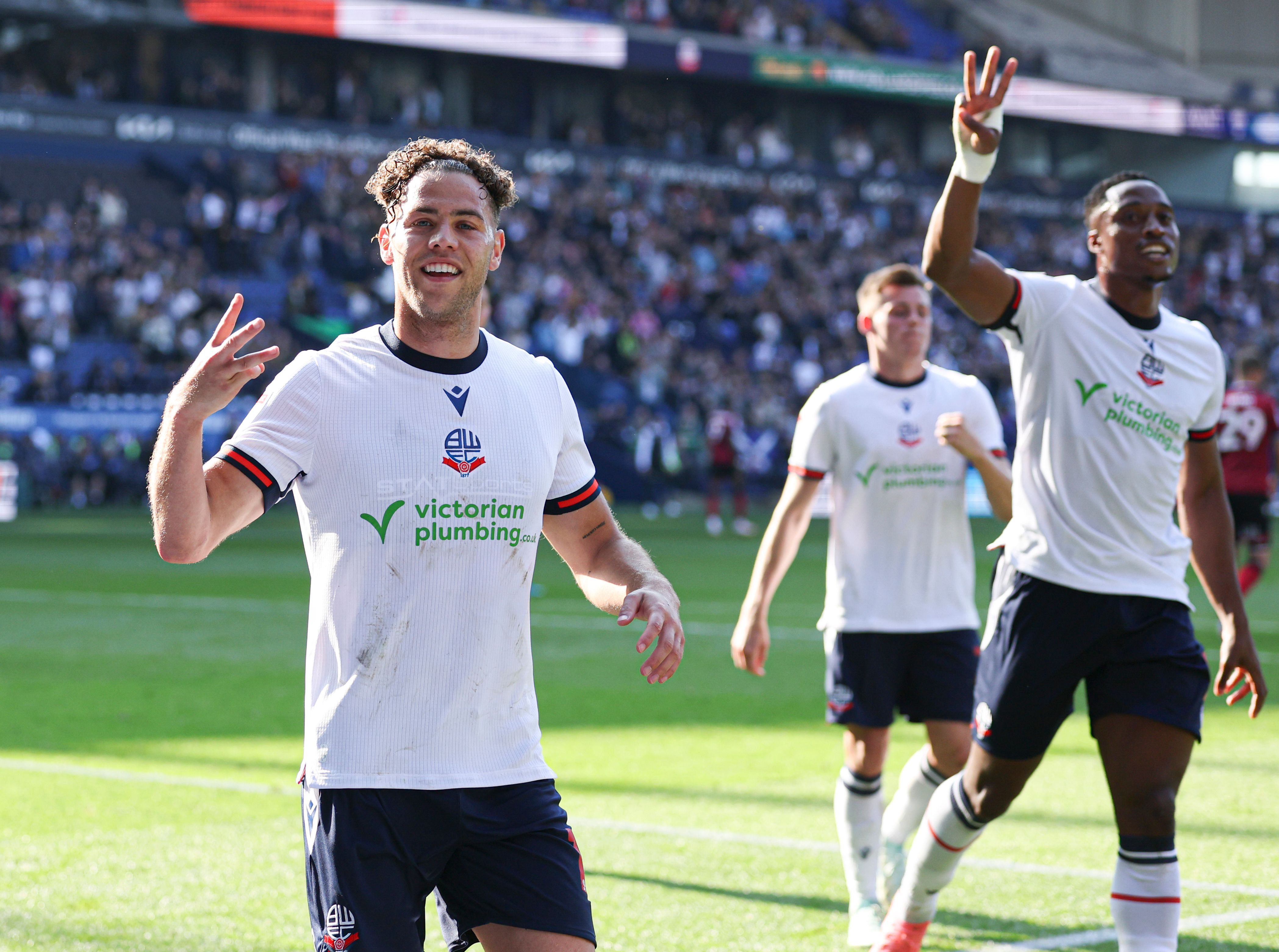 Dion Charles hat-trick celebration Reading