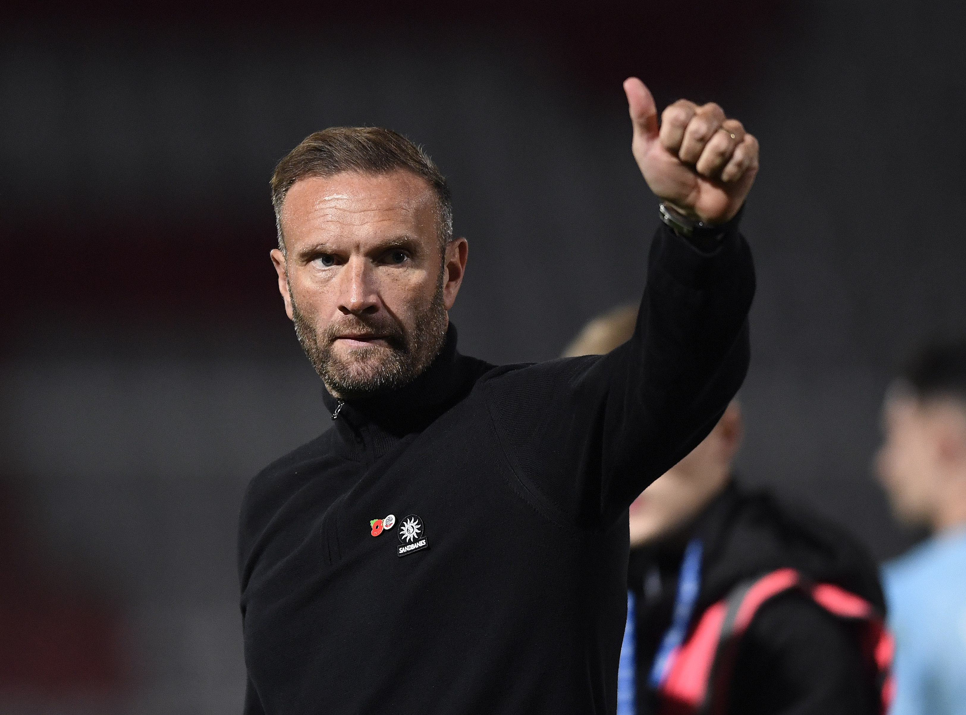 Ian Evatt thumbs up Stevenage