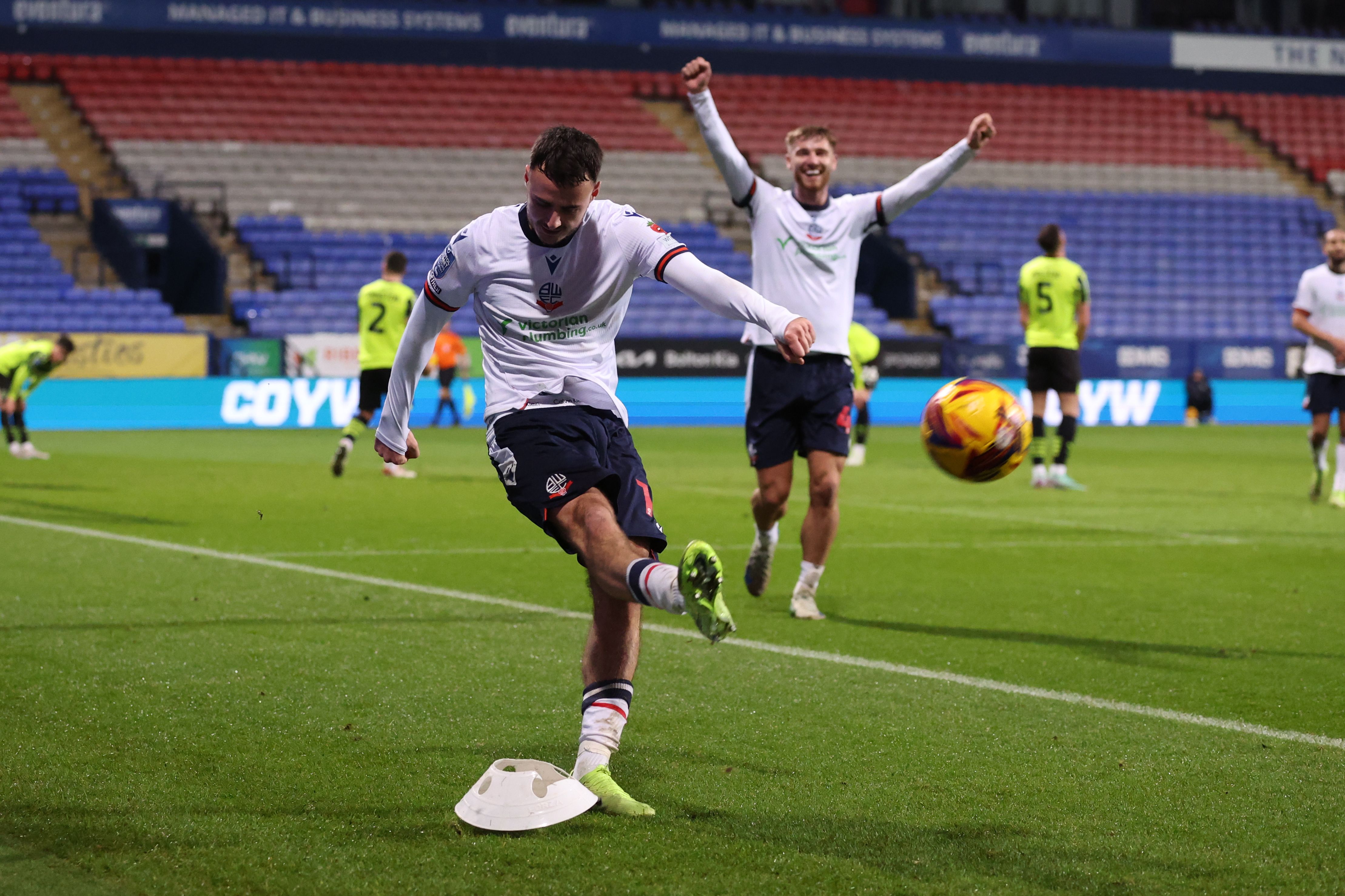 Aaron Collins kick celebration Fleetwood