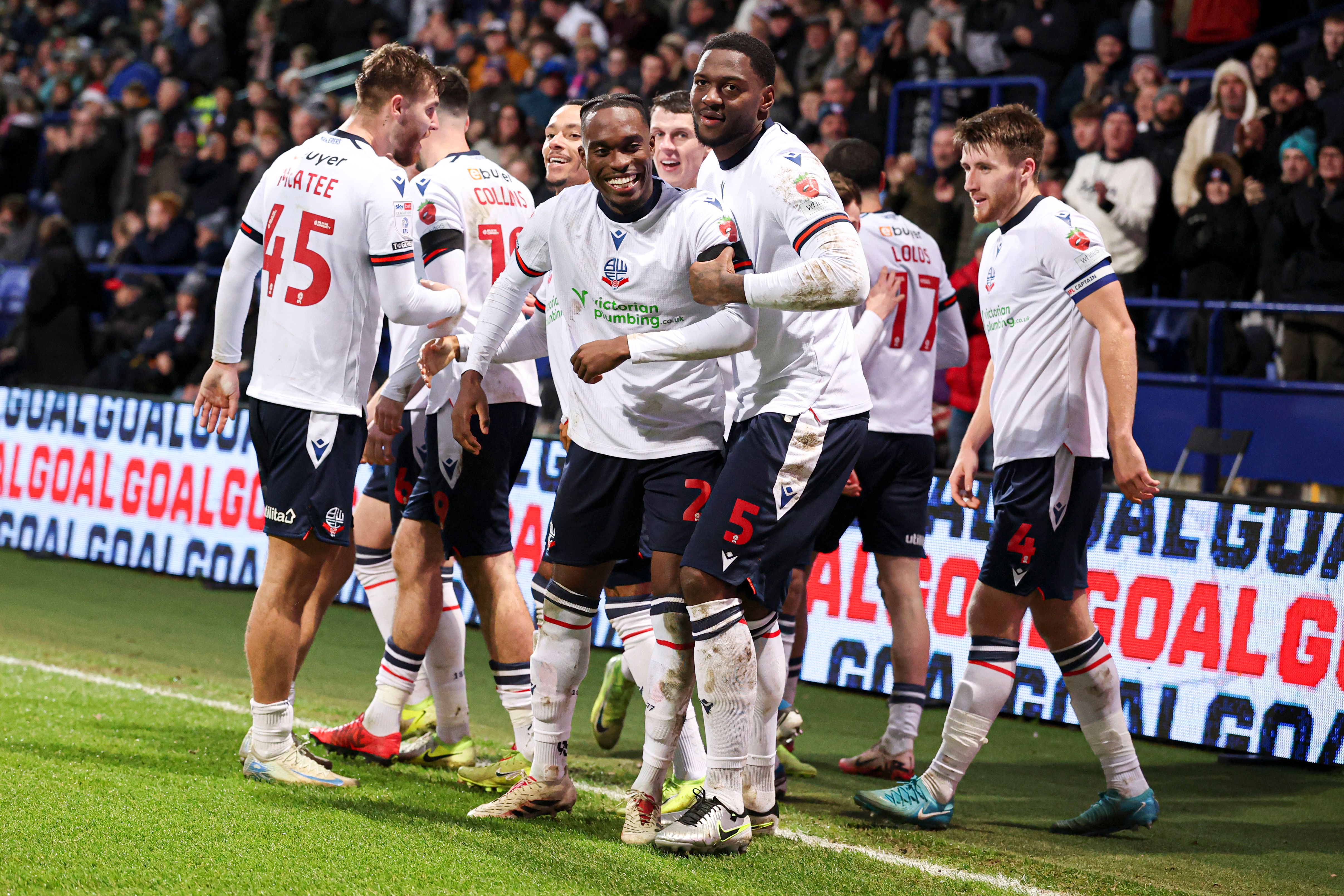 Jay Matete celebration second goal Lincoln