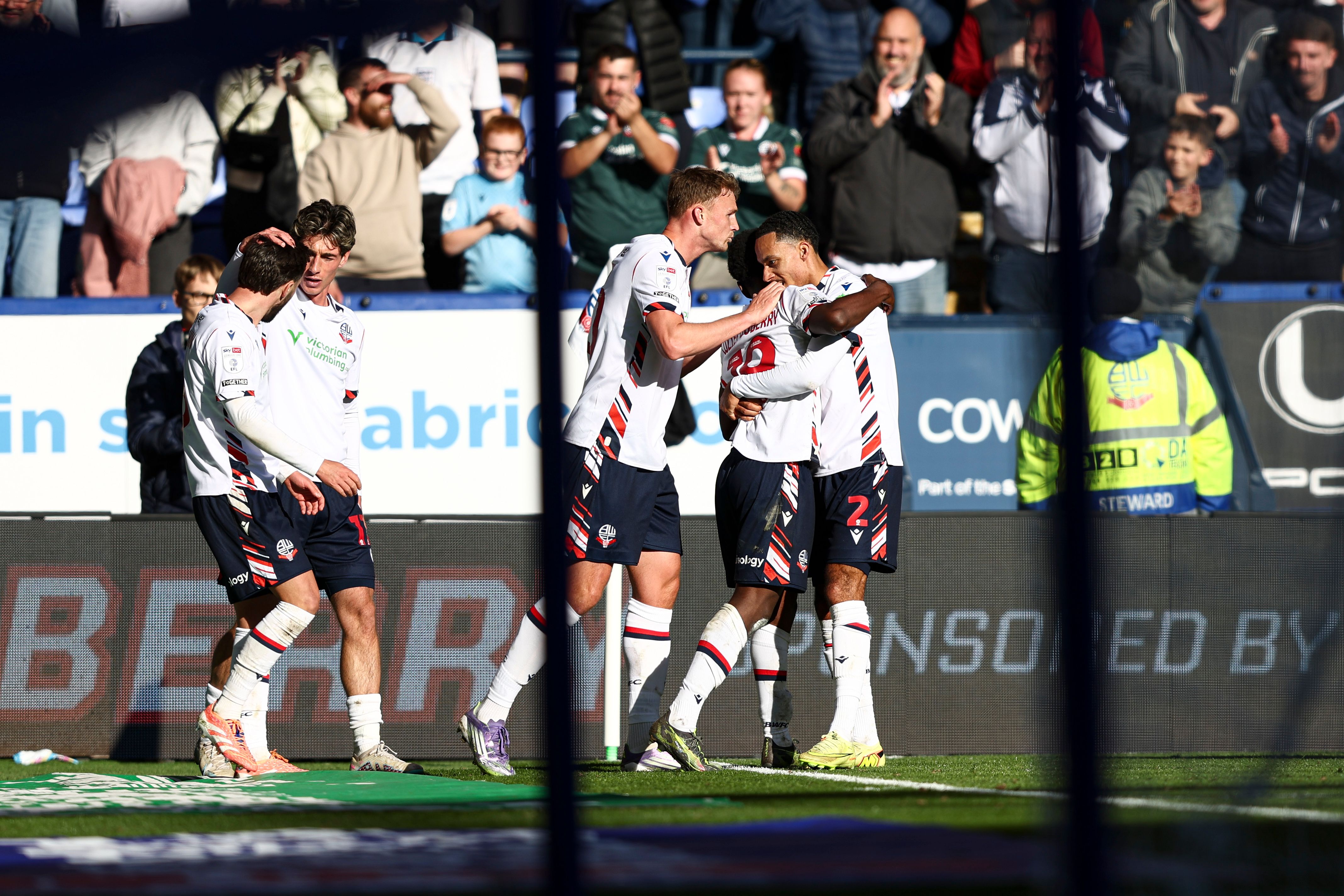 Team celebration Cardiff