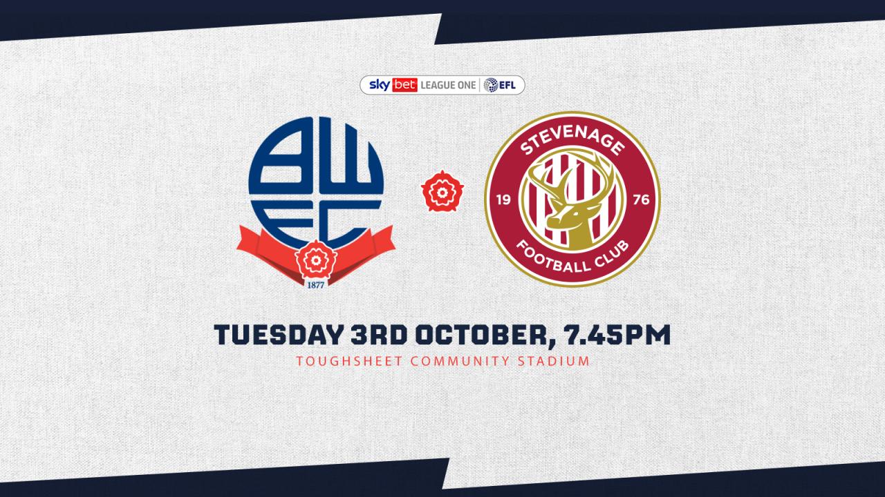 Buy Tickets | Wanderers V Stevenage | Bolton Wanderers FC