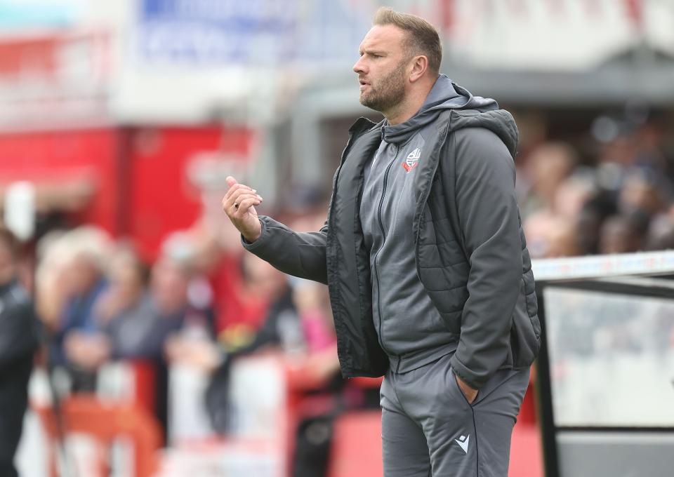 Ian Evatt touchline Cheltenham