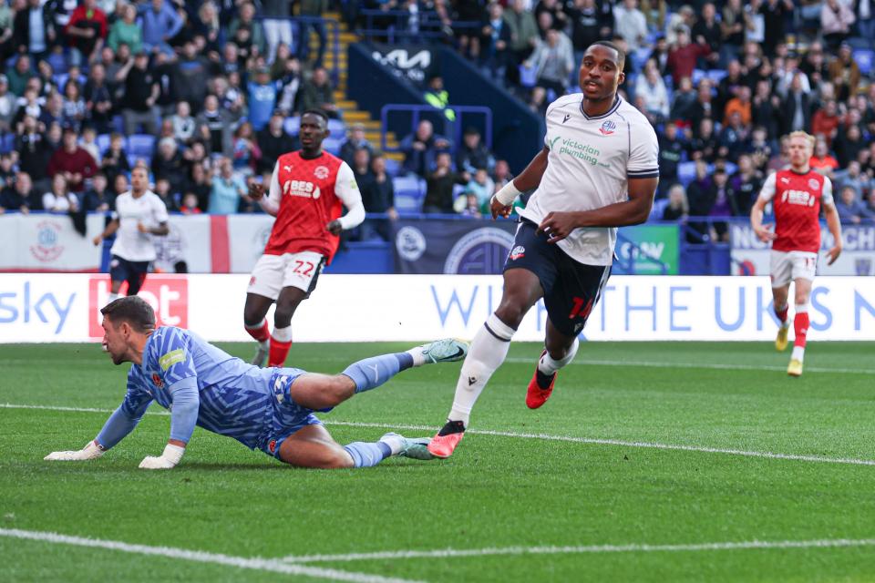 Victor Adeboyejo celebration Fleetwood