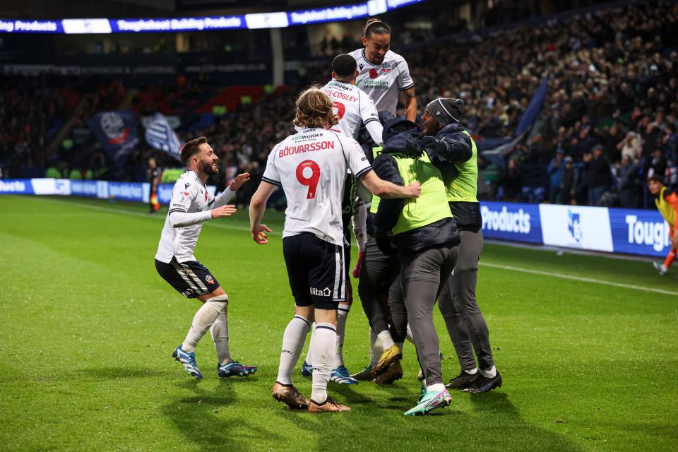 Thomason celebration Blackpool