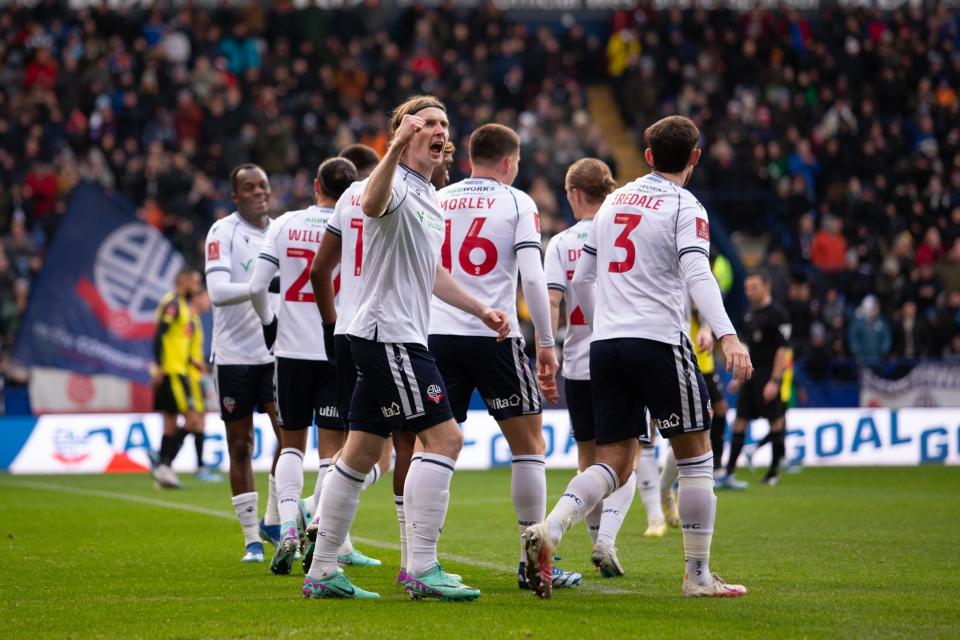 Bodvarsson fist pump celebration Harrogate