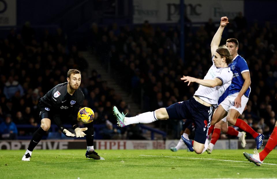 Jon Dadid Bodvarsson stretch Portsmouth