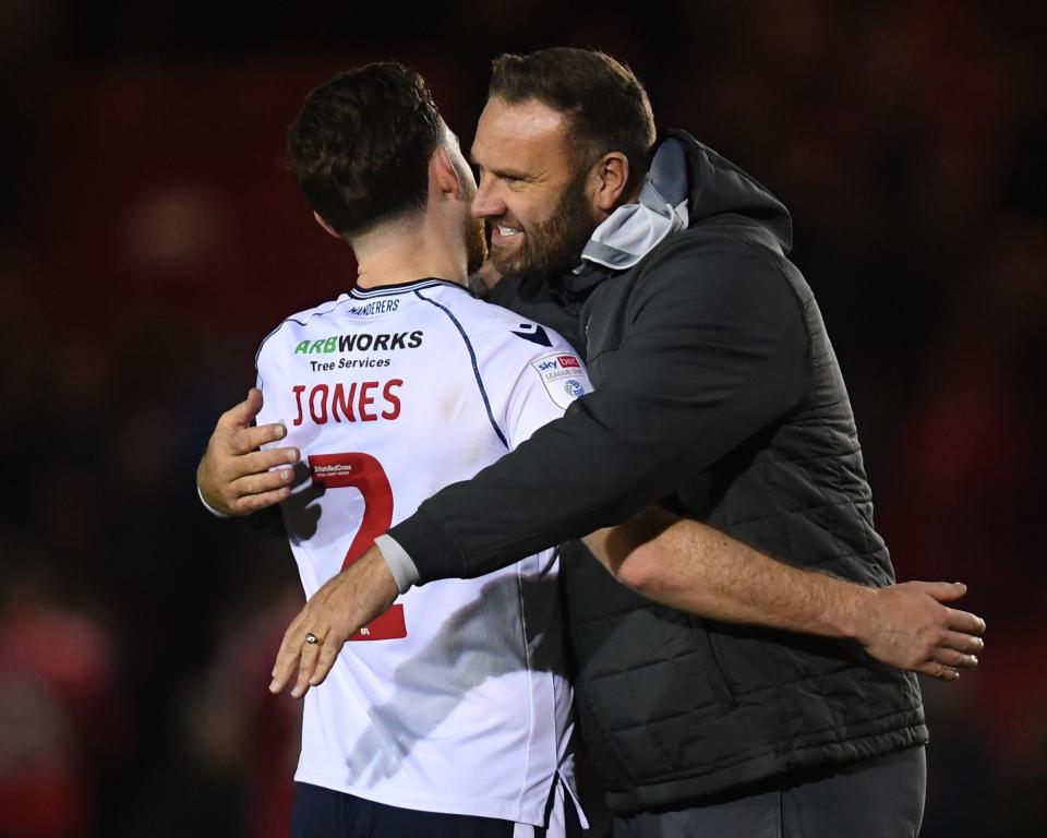 Ian Evatt Gethin Jones hug