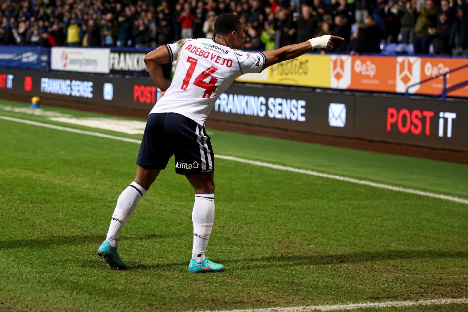 Adeboyejo point celebration