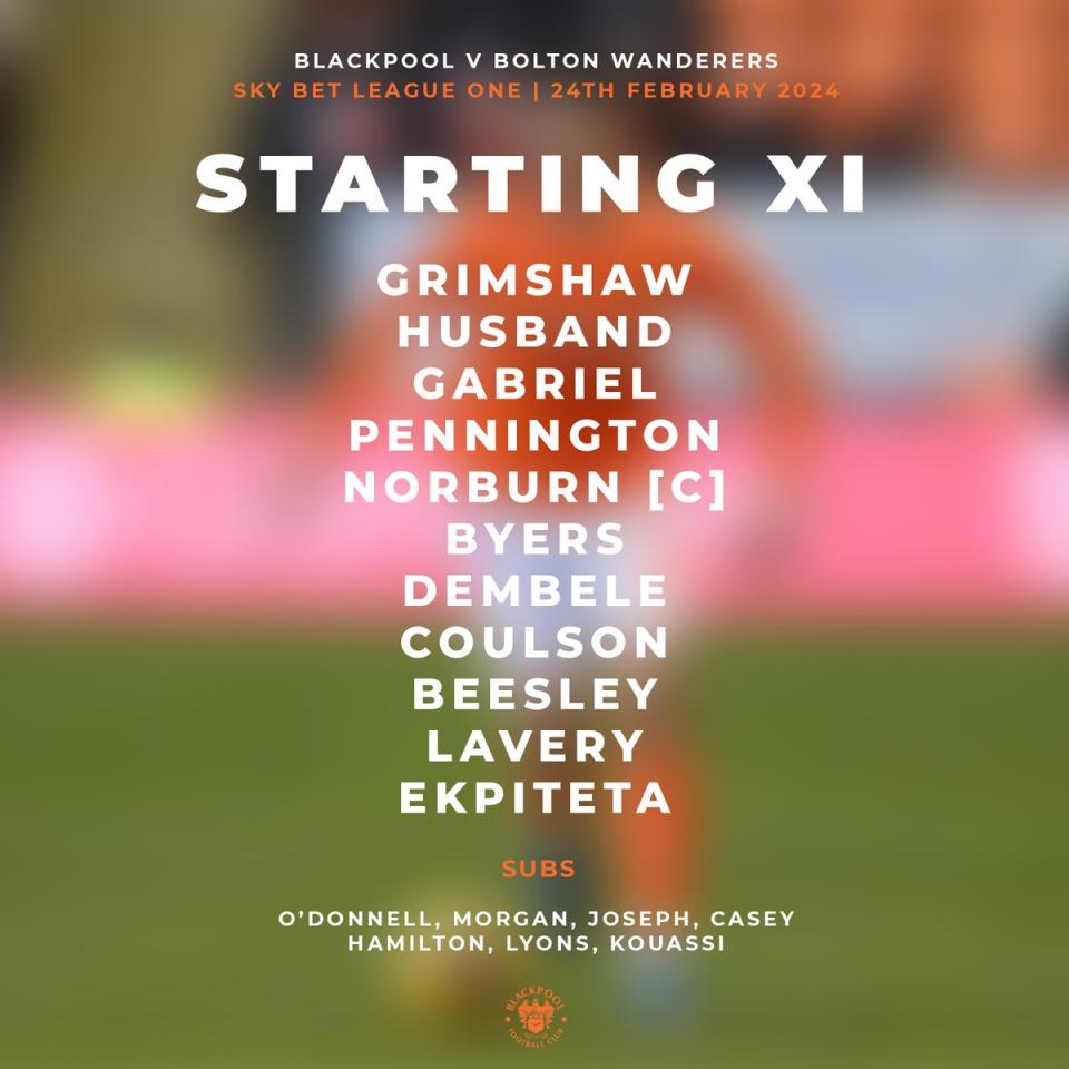 blackpool pre-game