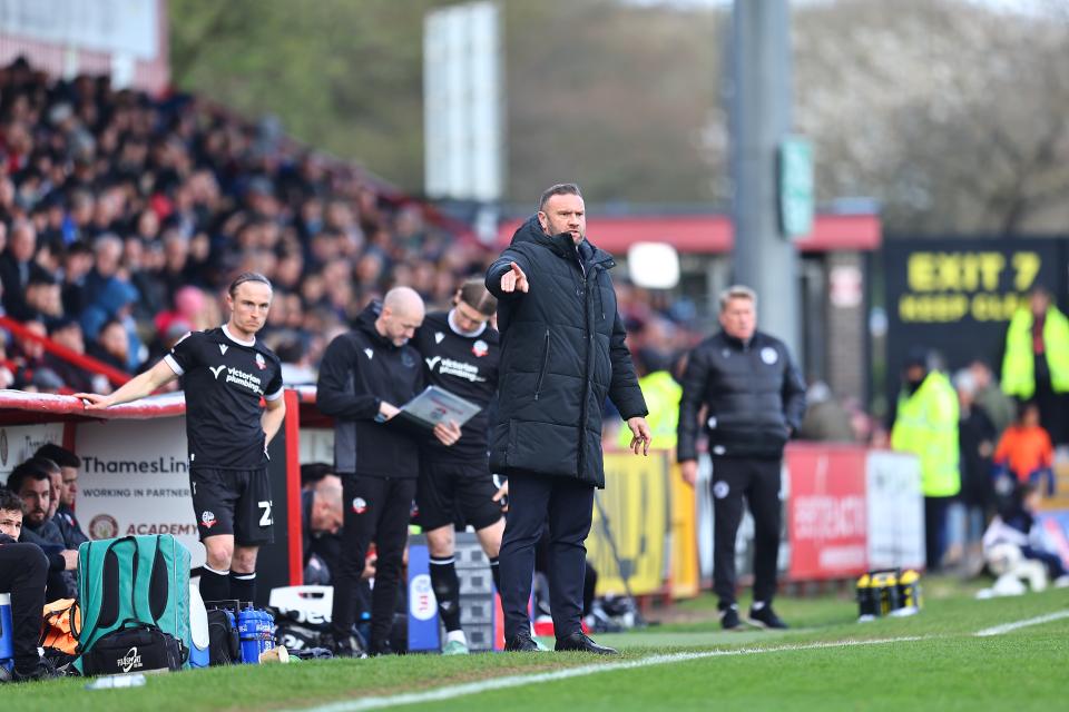 Evatt touchline Stevenage