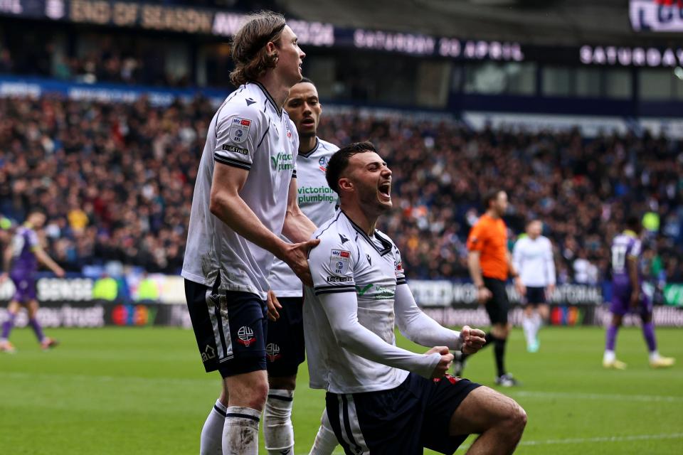 Collins celebration third goal Reading