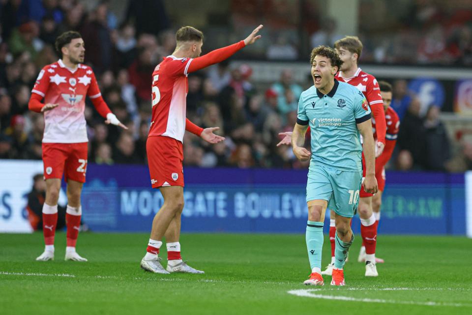 Charles celebration first goal Barnsley