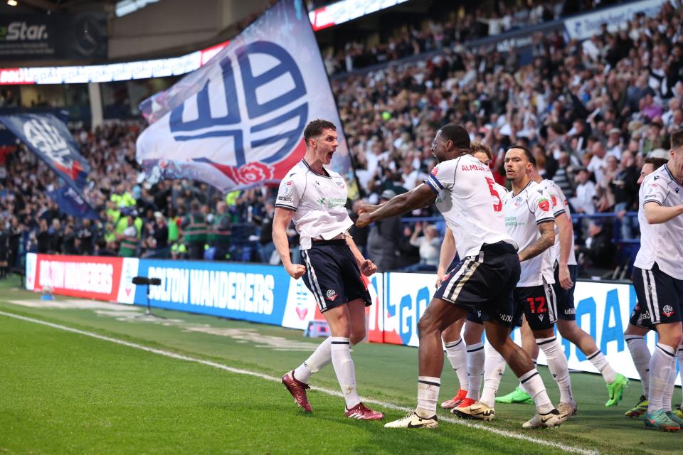 Toal celebration Barnsley