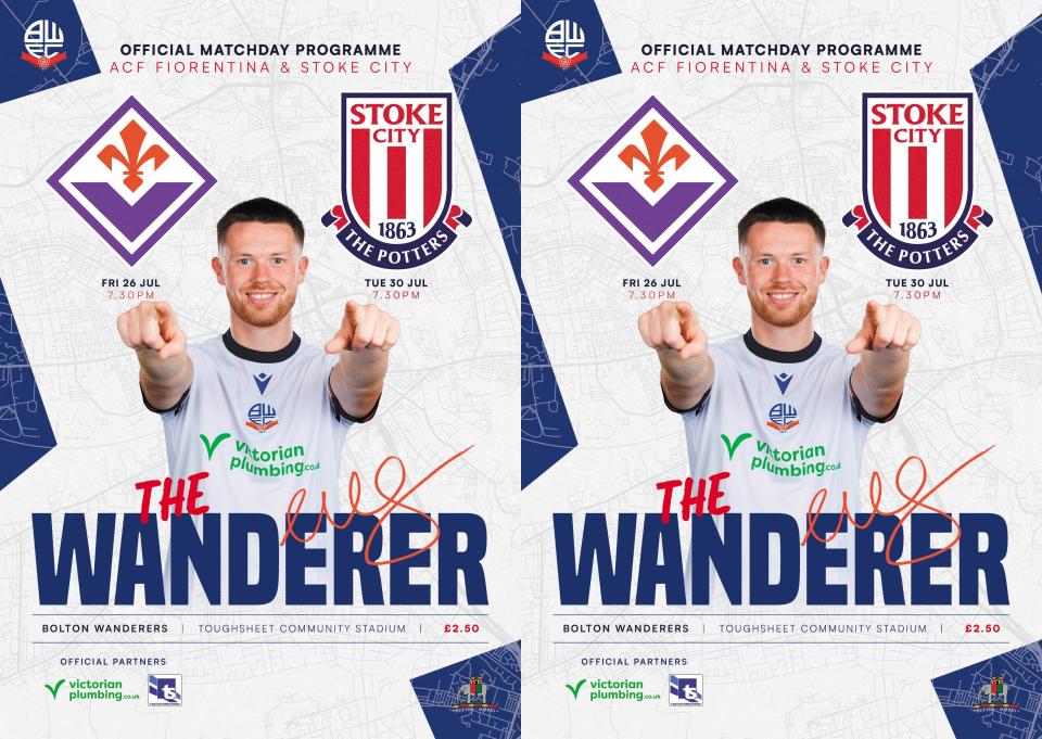 Friendly programme cover