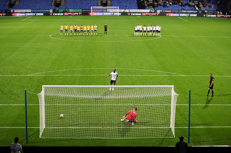 Jay Matete penalty Shrewsbury