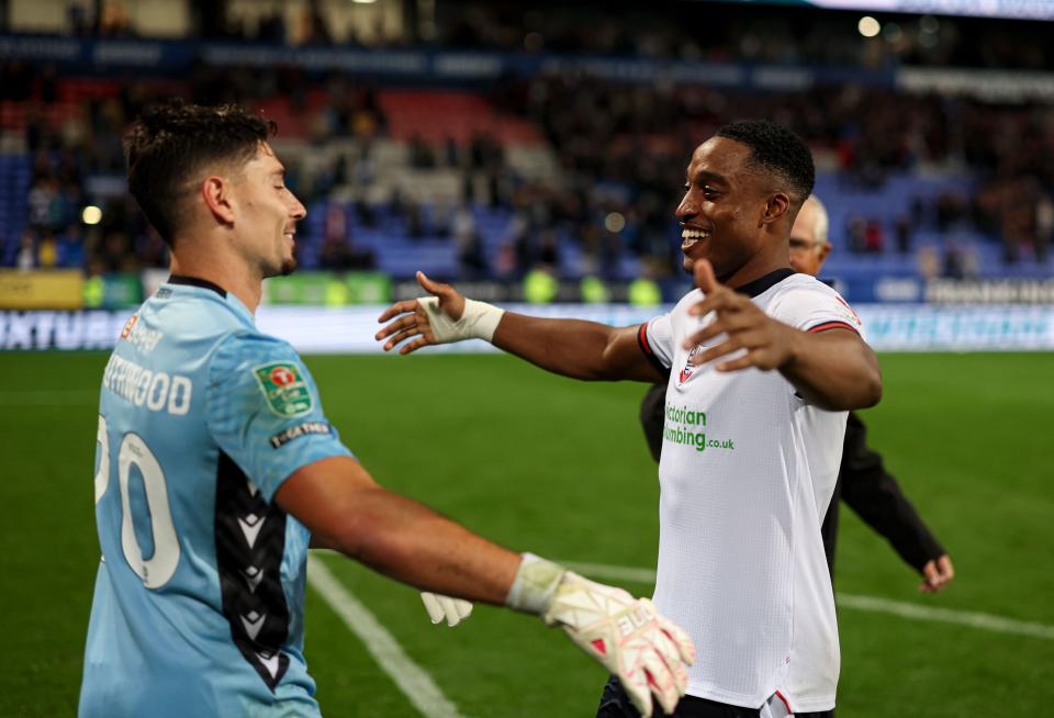 Luke Southwood Victor Adeboyejo celebration