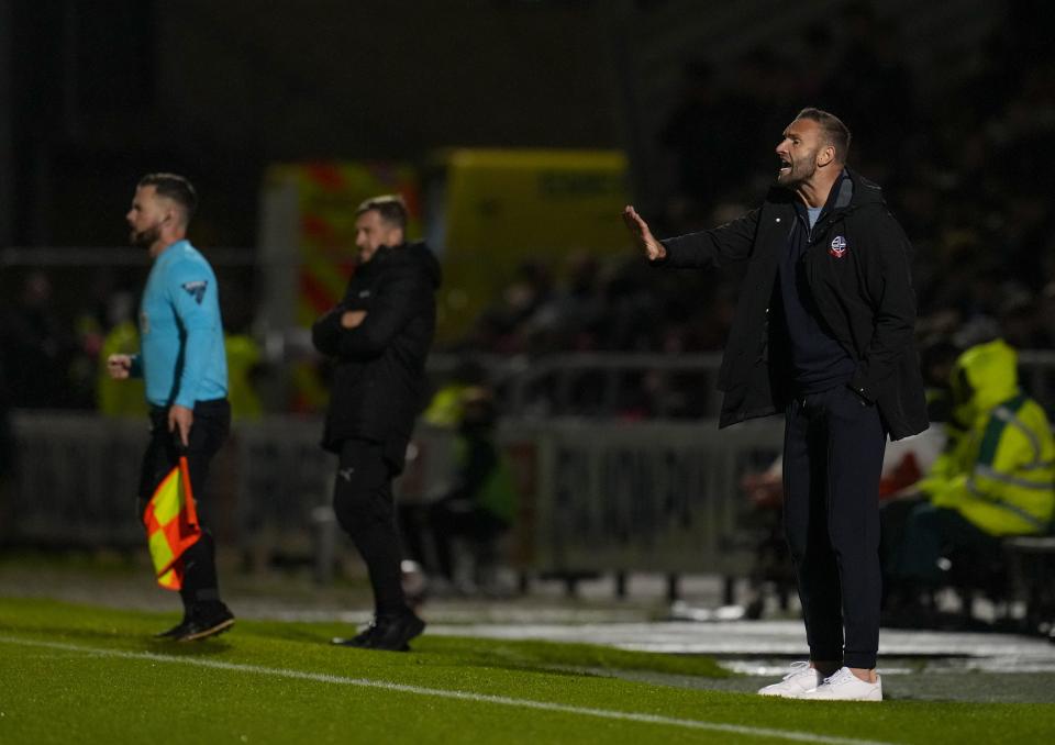 Ian Evatt touchline Northampton
