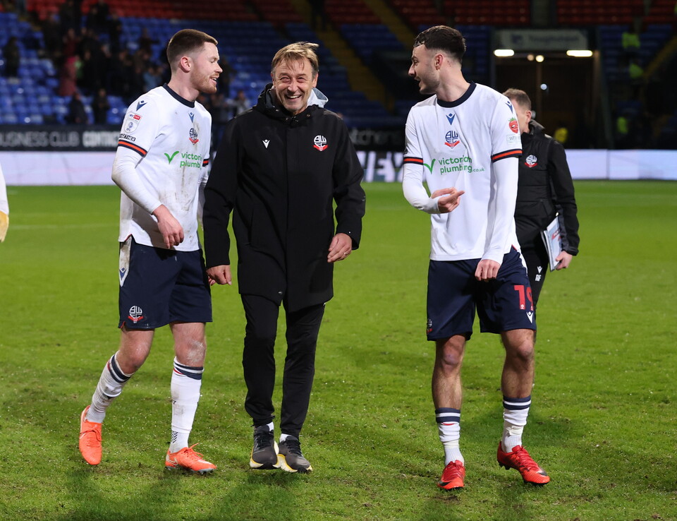 Julian Darby players smile Northampton