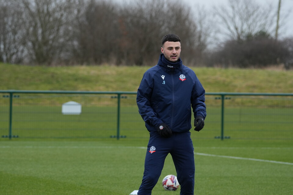 Aaron Collins pre-Shrewsbury training