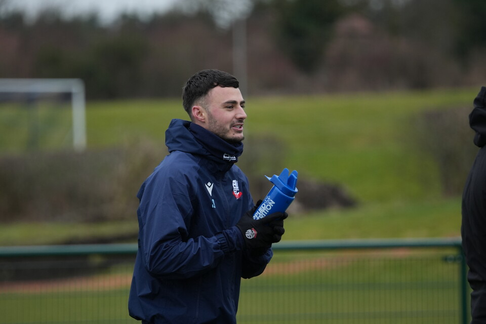 Aaron Collins training pre-Shrewsbury