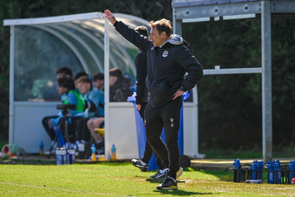 Julian Darby touchline Brockhall