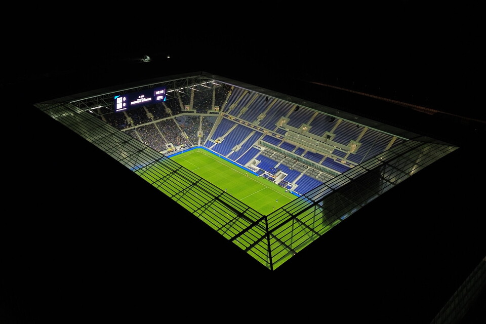 Everton stadium night