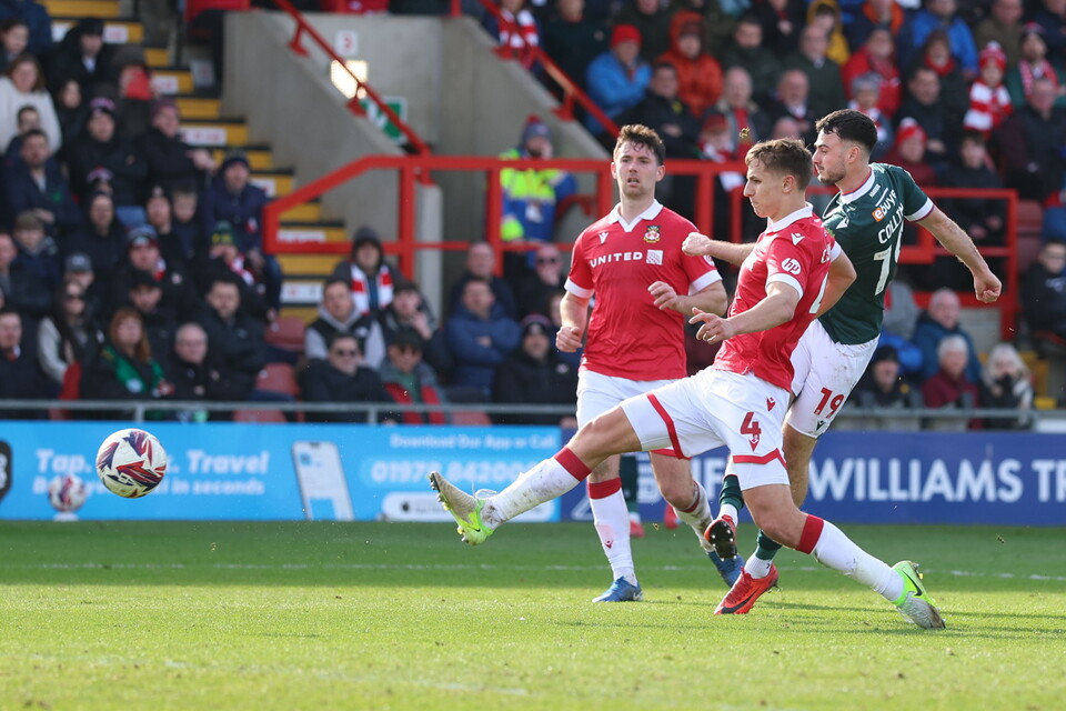 Aaron Collins chance Wrexham