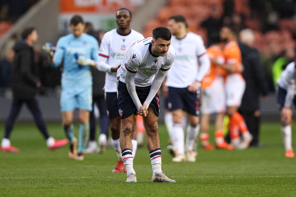 Aaron Collins disappointment Blackpool