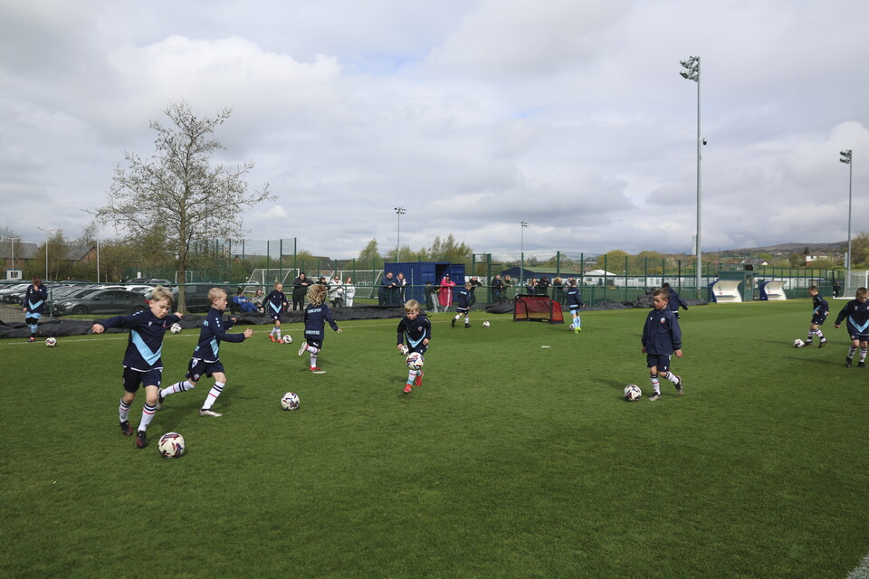 Under 8s dribbling drill