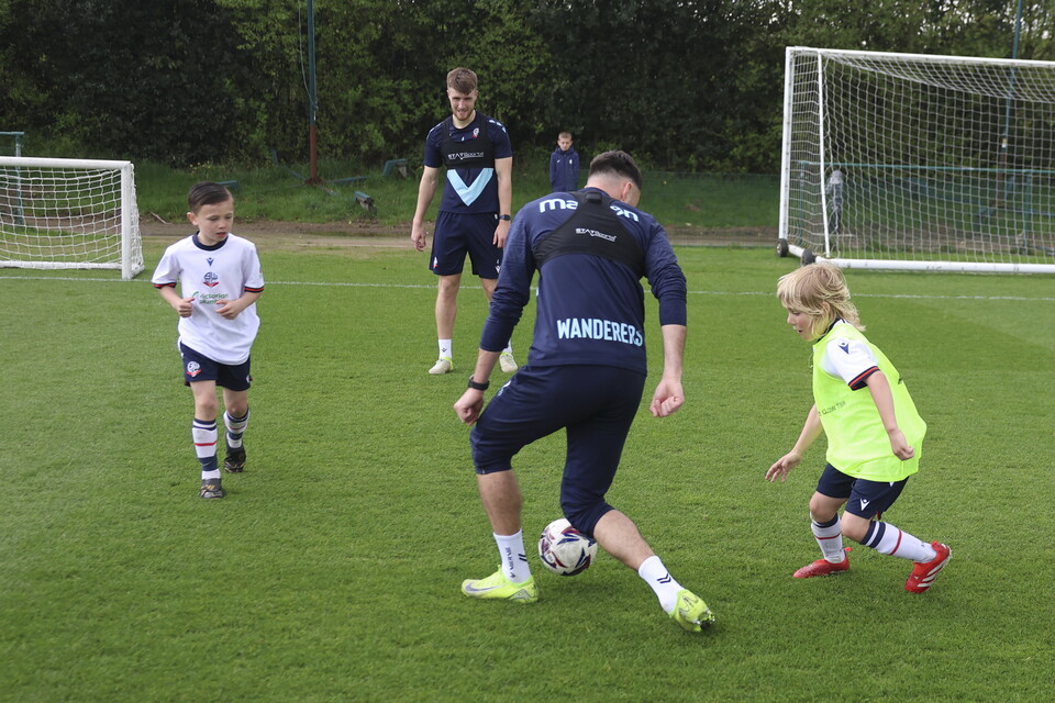 Aaron Collins & George Thomason at the Under 8s Training Session