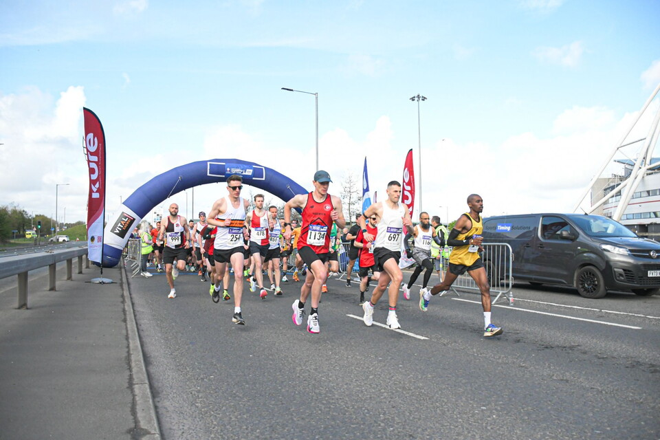 Bolton Community 10k Runners at the start line