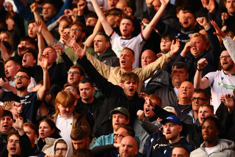 Fans Bradford home leg