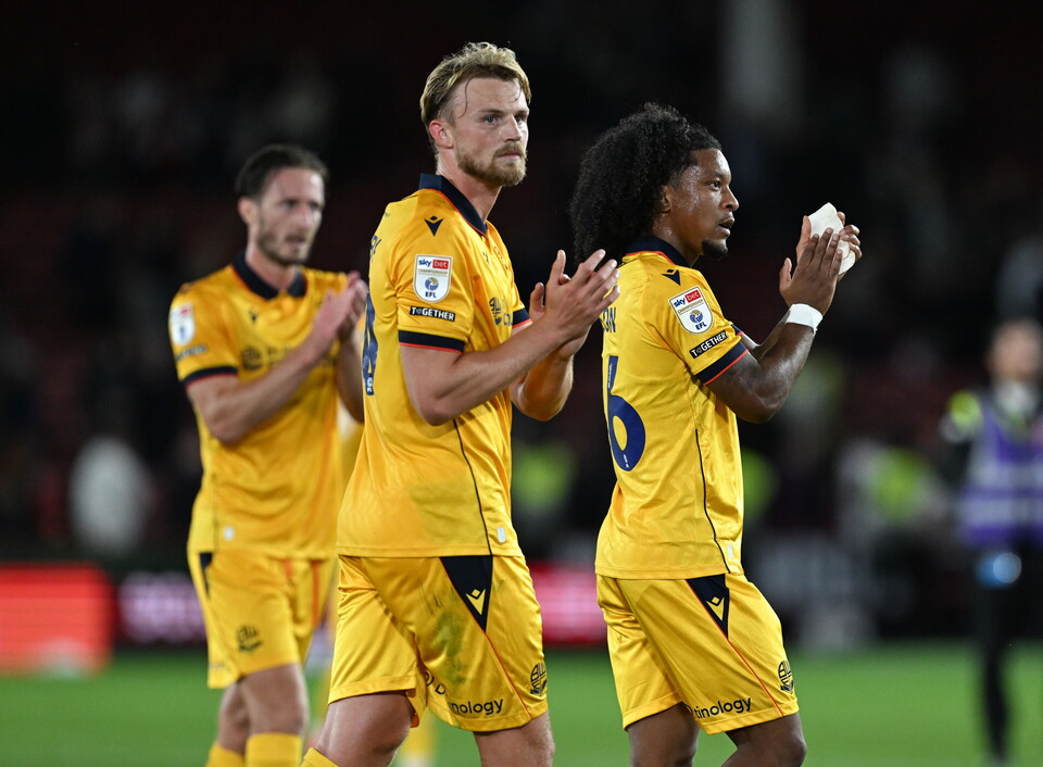 Players clap Sheffield United