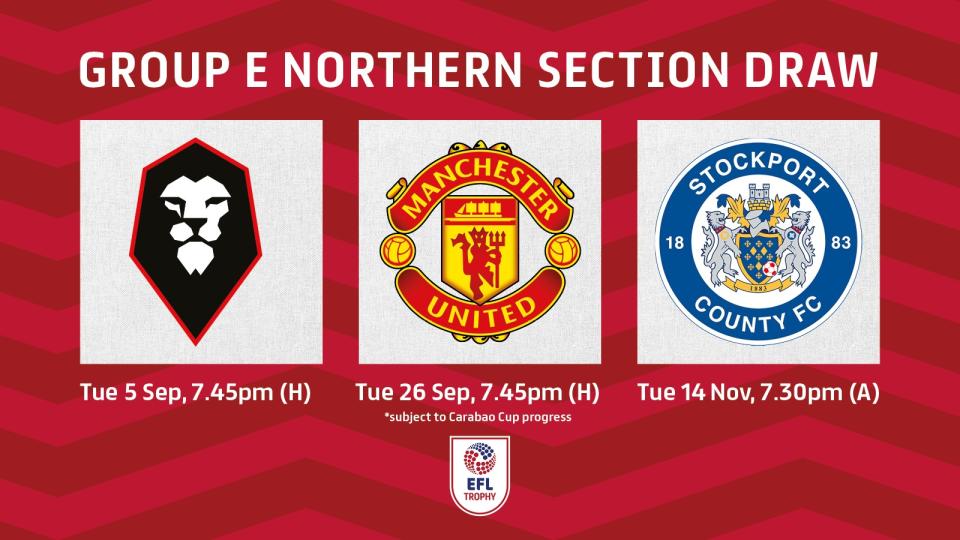 EFL Trophy group fixtures