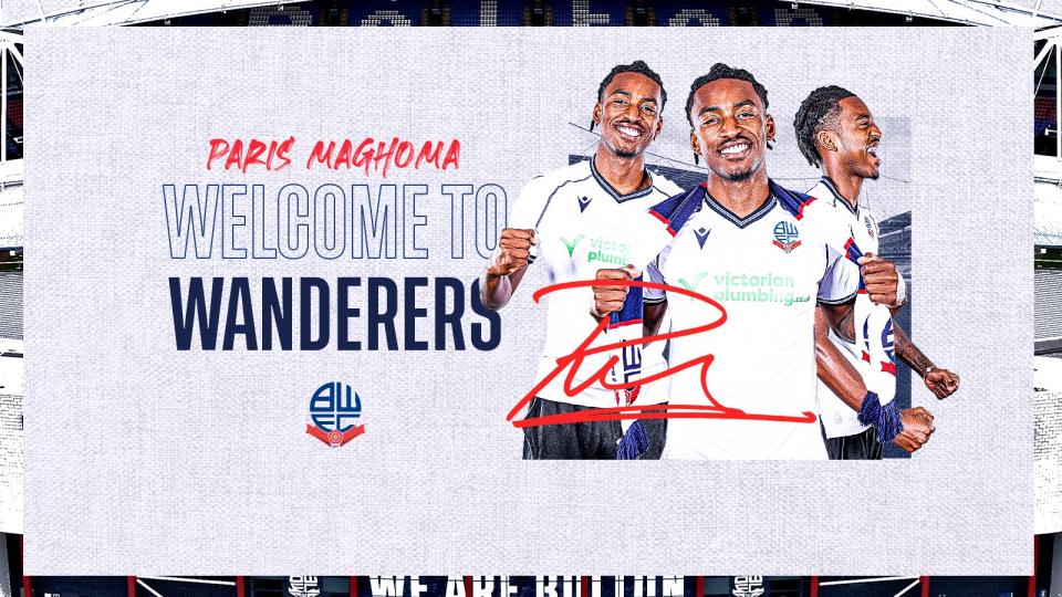 Paris Maghoma signing graphic