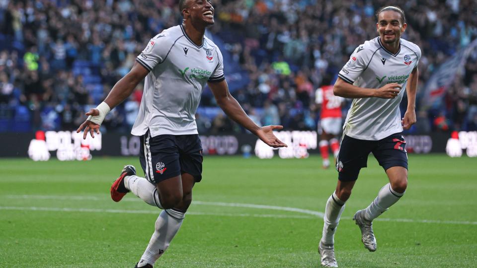 Adeboyejo third goal celebration