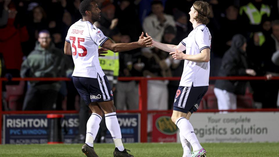 Jerome celebration Accrington