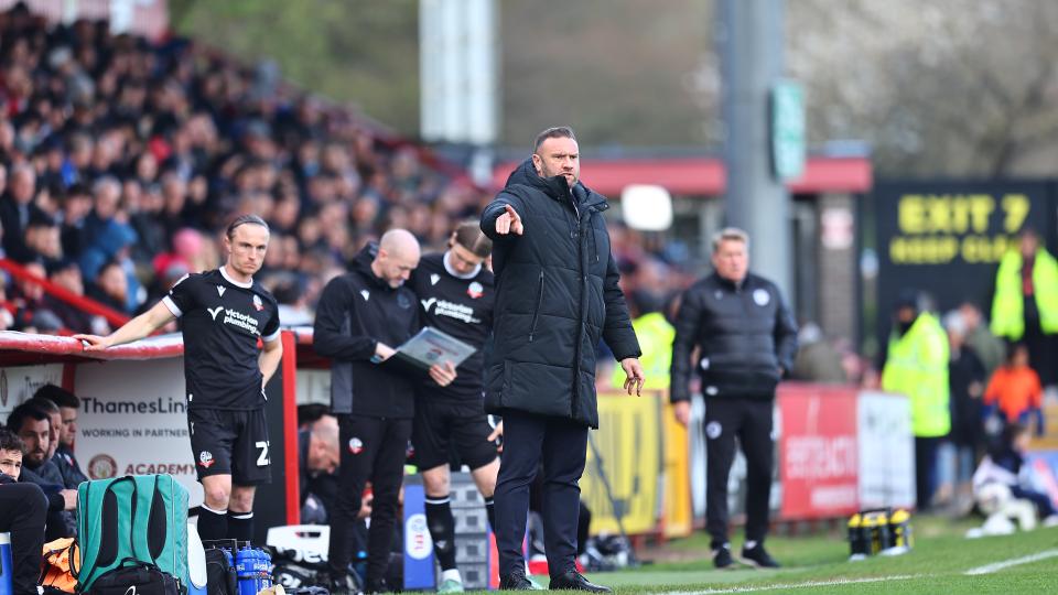 Evatt touchline Stevenage