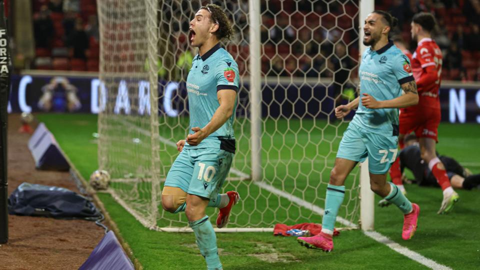 Charles celebration second goal Barnsley