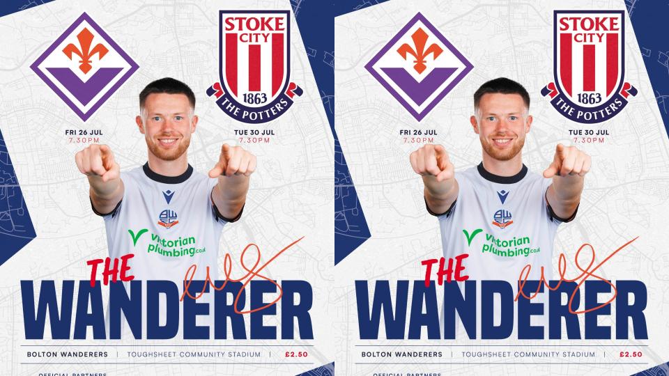 Friendly programme cover