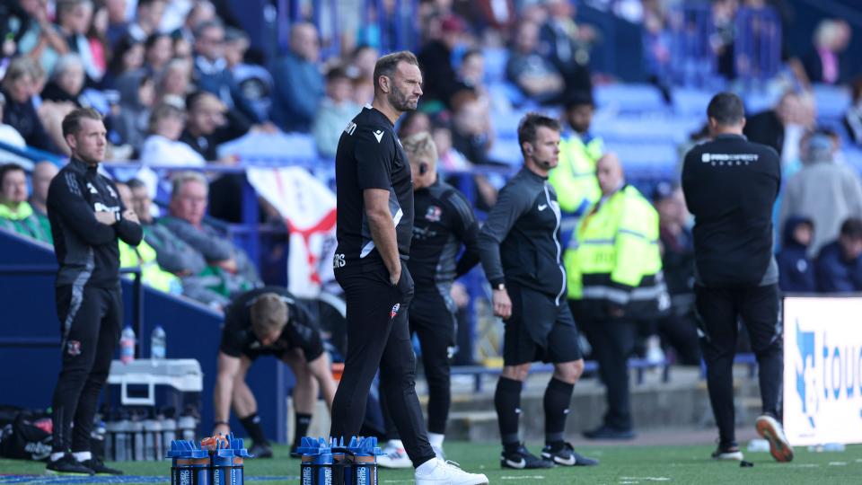 Evatt standing touchline Exeter