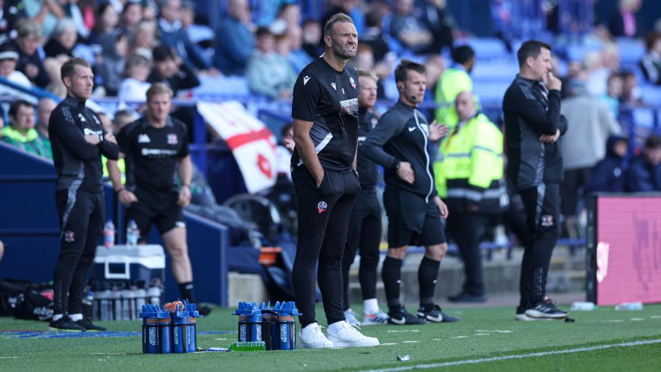 Ian Evatt touchline look Exeter