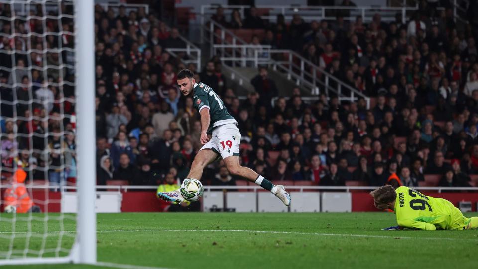 Aaron Collins goal Arsenal