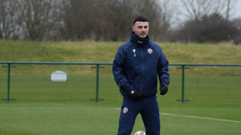 Aaron Collins pre-Shrewsbury training